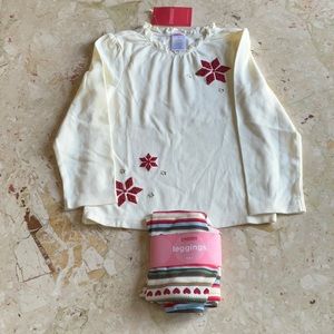 NWT Gymboree girls set, with sequence embellishments, size 5, $100 cotton